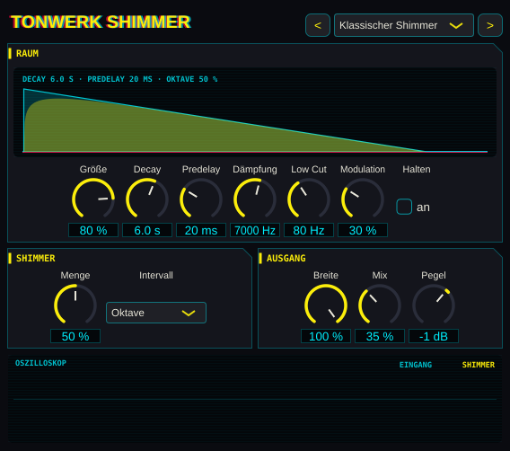 Oberfläche von Tonwerk Shimmer